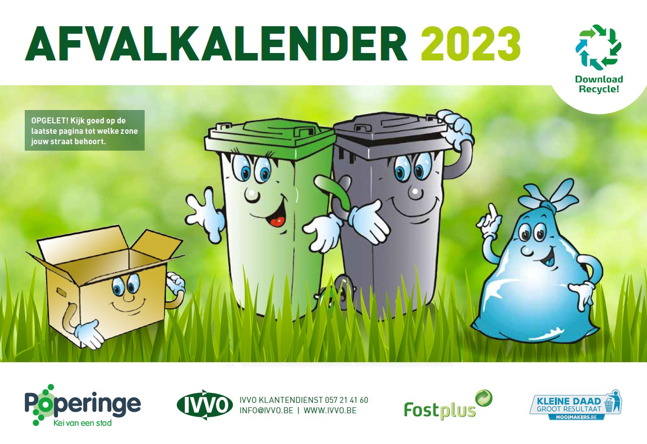 Afvalkalender Poperinge 2023