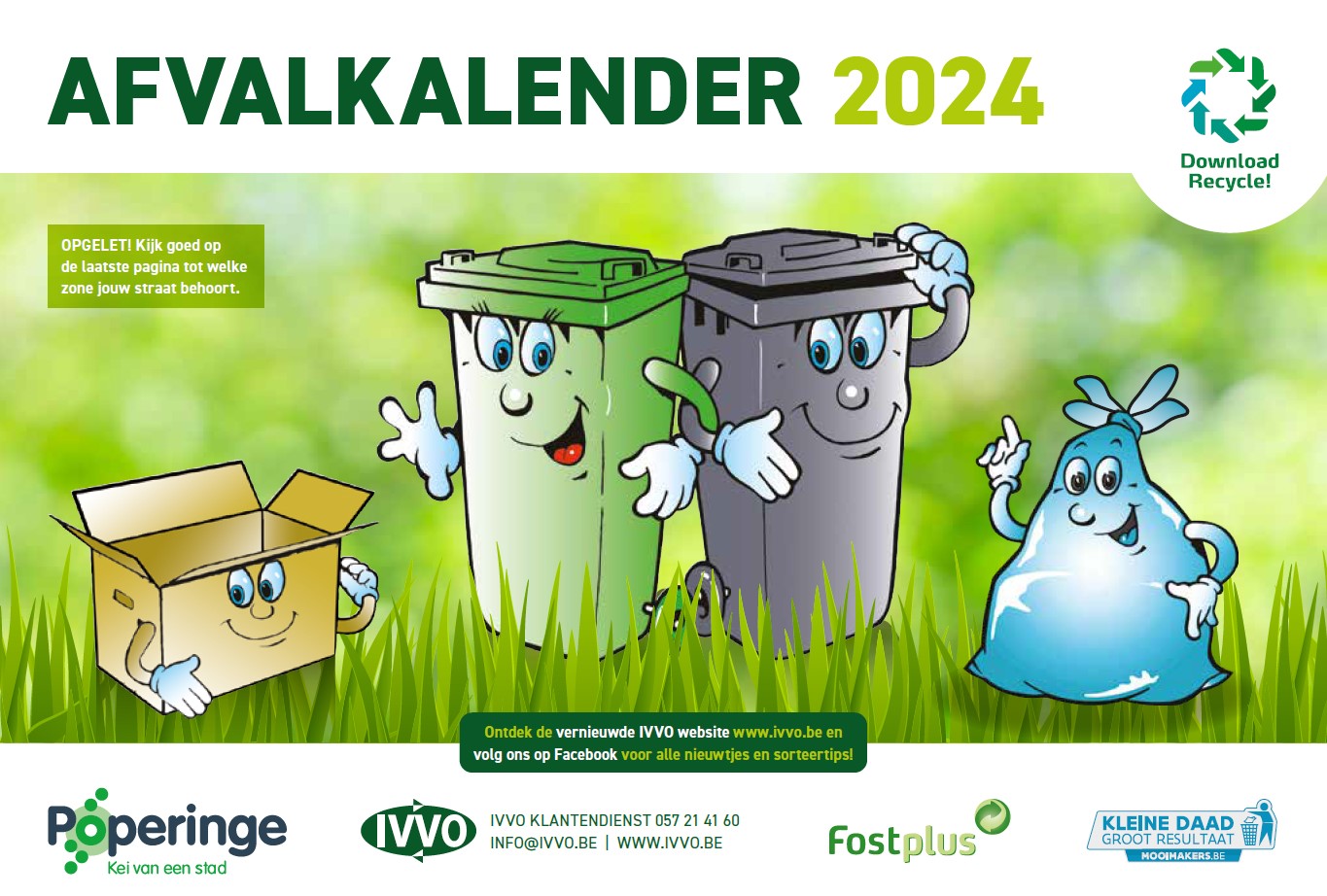 Afvalkalender Poperinge 2024